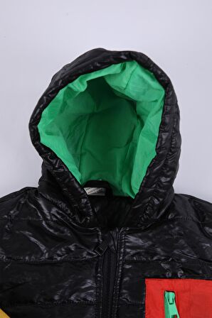 Babyhola Kapüşonlu İçi Peluş Erkek Çocuk Mont 3121