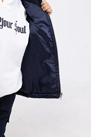 Kapüşonlu Sweatshirtlü Cepli 3 Parça Erkek Çocuk Yelekli Takım