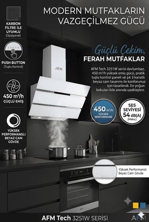 Alveus AFM Serisi Beta Turbolu Cam Dijital  Beyaz  3'lü Ankastre Set ( FM7701 + FM2201 + FM3251W )