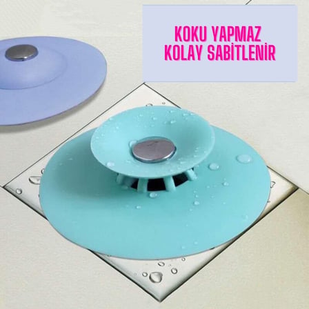 Roichil® Silikon Malzeme Banyo Mutfak Gider Evye Lavabo İçine Çöp Tıpası Kaydırmaz Süzgeç Çeşitleri M