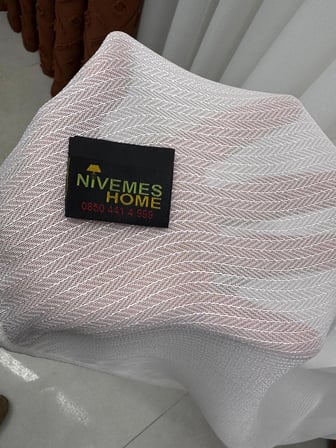 NİVEMESHOME YENİ NESİL BALIKSIRTI V-101 1/3 PİLELİ TÜL PERDE