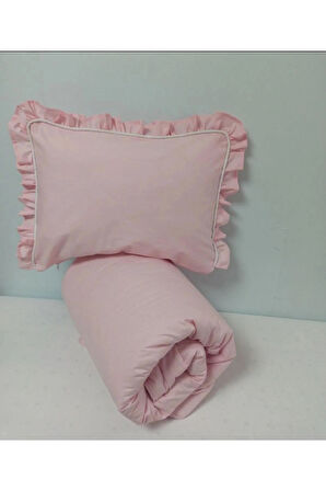 Ege HOME Decoration&Accessories Ege Home Bebek Yorgan Ve Fırfırlı Yastık Kılıfı Seti 