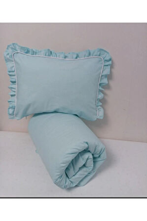 Ege HOME Decoration&Accessories Ege Home Bebek Yorgan Ve Fırfırlı Yastık Kılıfı Seti 