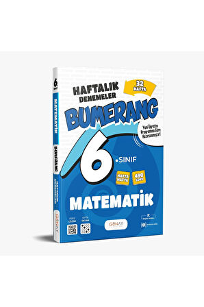 GÜNAY YAYINLARI 6. SINIF BUMERANG MATEMATİK 32 HAFTALIK DENEMELER (GÜNCEL MÜFREDAT)