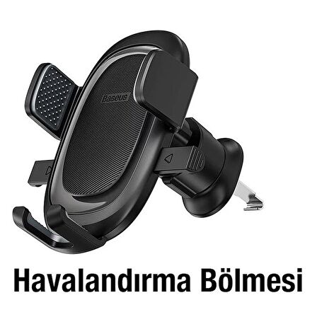 Baseus 3in1 Araç Telefon Tutucu Ön Cam Havalandırma ve Torpido Üstü Araç Telefon Tutucu Teleskopic