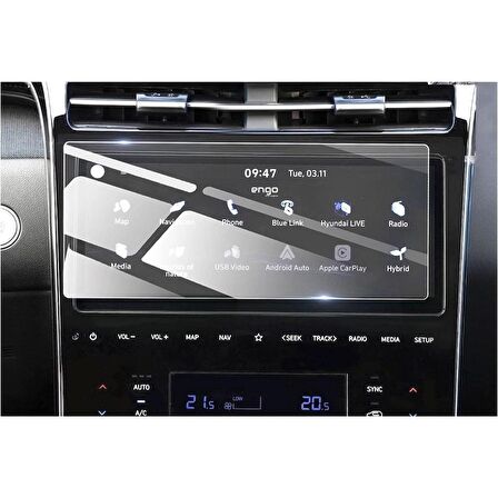 Hyundai Tucson 10.25 İnç Mat Ekran Koruyucu Multimedya 2021