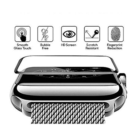 Engo Apple Watch series 3 42mm Uyumlu  Ekran Koruyucu Kavisli Kenar