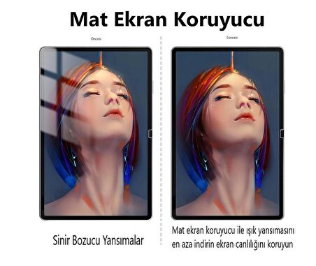 Honor Pad 9 12.1 inç Mat Ekran Koruyucu Parmak İzi Bırakmaz