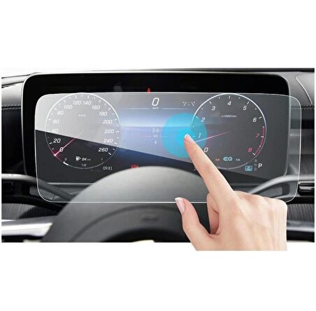 Mercedes C200 12.3 inç Dijital Gösterge Mat Ekran Koruyucu