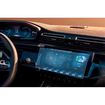 Peugeot 508 10 inç Ekran Koruyucu Multimedya Şeffaf Nano