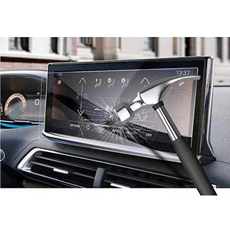 Peugeot 5008 10 inç Mat Ekran Koruyucu Multimedya Şeffaf 