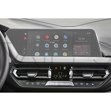 BMW 218i 10.25 inç Mat Multimedya Ekran Koruyucu Şeffaf