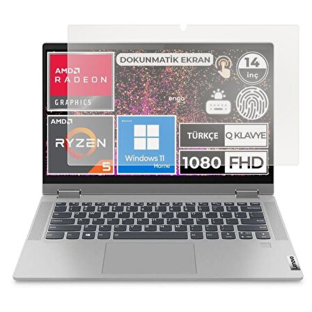 Lenovo IdeaPad Flex 5 14 inç Mat Ekran Koruyucu Şeffaf