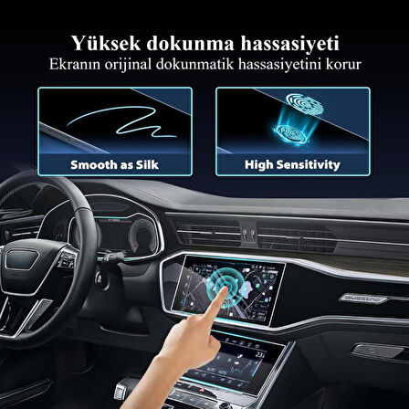 Audi A6 Ekran Koruyucu Set Multimedya Kumanda Gösterge Klima