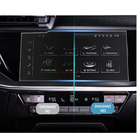 Audi S3 Ekran Koruyucu 10.1 inç Multimedya Nano Şeffaf