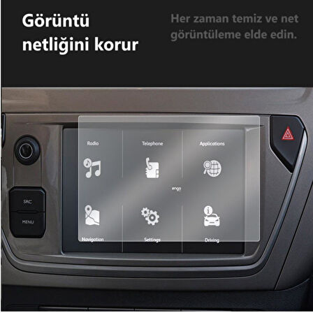 Citroen C-Elysee Mat Ekran Koruyucu 7 inç Multimedya