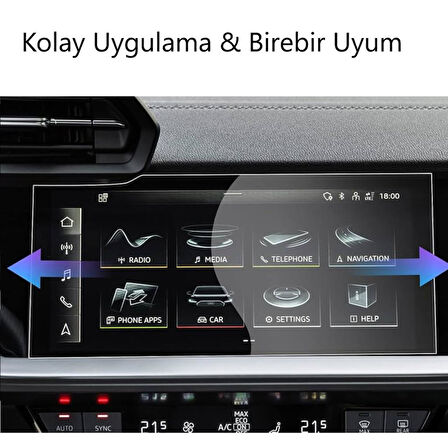 Audi A3 Mat Ekran Koruyucu 10.1 inç 8Y Multimedya 2025