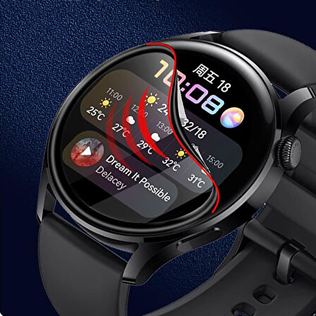 Huawei Watch GT 4 46mm Ekran Koruyucu Flexible Tam Kapama