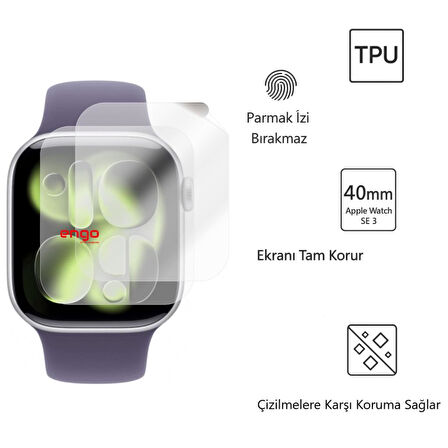 Apple Watch Series 11 46mm TPU Ekran Koruyucu 2'li Şeffaf