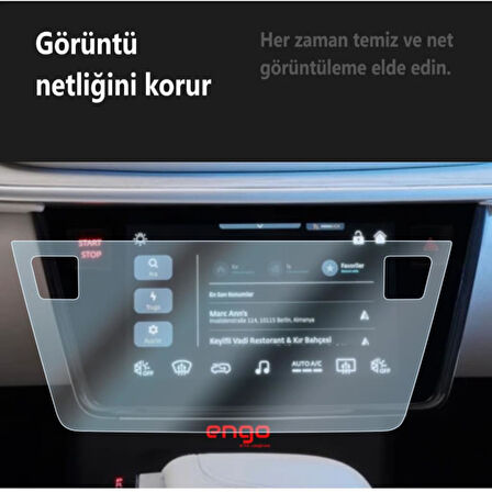 TOGG T10F 8 inç Kumanda Ekran Koruyucu Nano Parlak Şeffaf