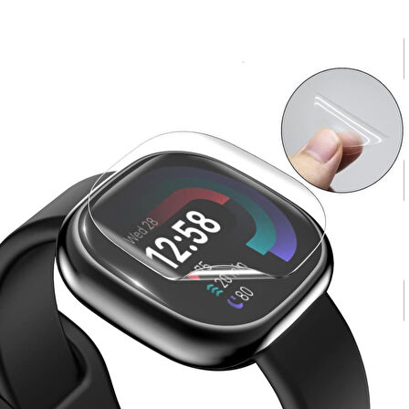 Fitbit Versa 4 Ekran Koruyucu TPU Film Şeffaf 2 Adet