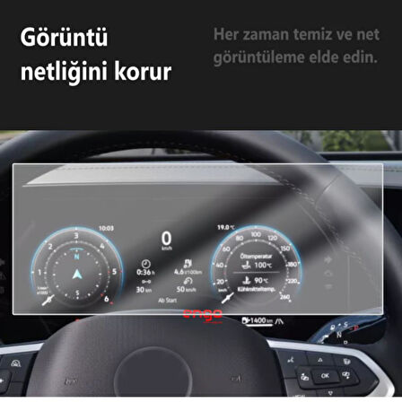 Volkswagen Passat 10.25 inç Mat Ekran Koruyucu Gösterge