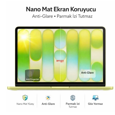 MacBook Neo 13 inç Mat Ekran Koruyucu 9H Nano Anti Glare