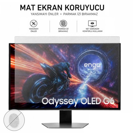 Samsung Odyssey G6 27 inç Mat Ekran Koruyucu Nano Şeffaf