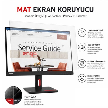 Lenovo ThinkVision S24i-30 Mat Ekran Koruyucu 23.8 inç