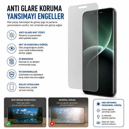 Tecno Camon 50 Mat Ekran Koruyucu 9H Nano Şeffaf (CN5)