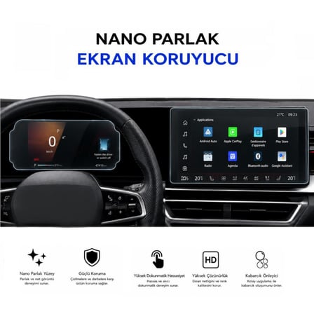 Renault Boreal Ekran Koruyucu Multimedya & Gösterge Parlak