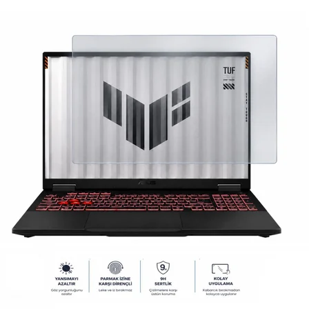 Asus TUF Gaming A16 16 inç Mat Ekran Koruyucu Nano Şeffaf