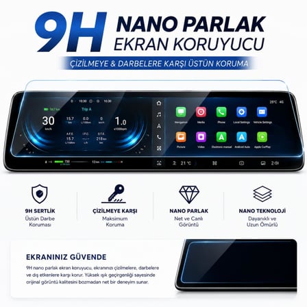 Chery Tiggo 7 Ekran Koruyucu Multimedya ve Gösterge 24.6 inç
