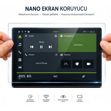 Dacia Sandero Stepway Ekran Koruyucu 10 inç Multimedya