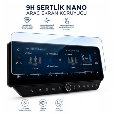 Jeep Compass Ekran Koruyucu 16 inç Multimedya Parlak Nano