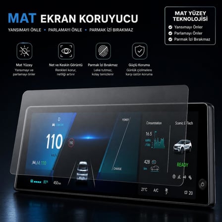 Renault Scenic E-Tech Mat Ekran Koruyucu Gösterge 12.3 inç