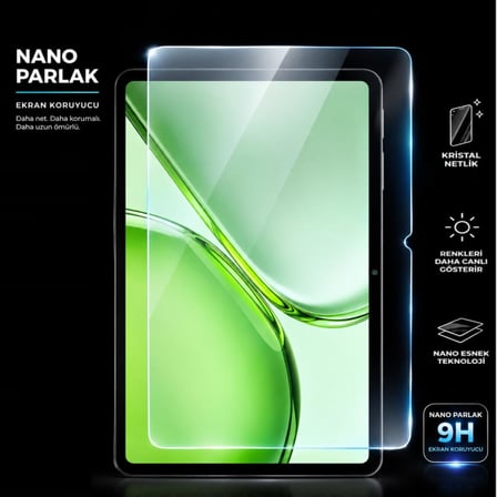 Honor Pad X9b Max İle Uyumlu Ekran Koruyucu 13 İnç 9H Kırılmaz Esnek Nano Cam, Çizilmeye Ve Darbeye Dayanıklı Koruma, HD Şeffaf