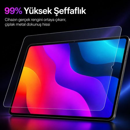 Casper PAD M10 Pro İle Uyumlu Ekran Koruyucu 12.2 İnç 9H Kırılmaz Esnek Nano Cam, Çizilmeye Ve Darbeye Dayanıklı Koruma, HD Şeffaf