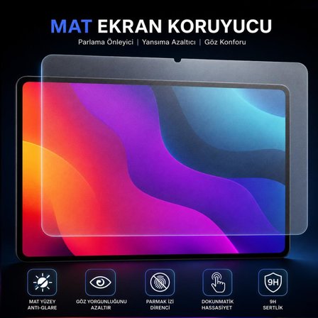 Casper PAD M10 Pro İle Uyumlu Mat Ekran Koruyucu 12.2 İnç Parmak İzi Bırakmayan Yansıma Ve Parlama Önleyici Koruma, 9H Kırılmaz Esnek Nano Cam