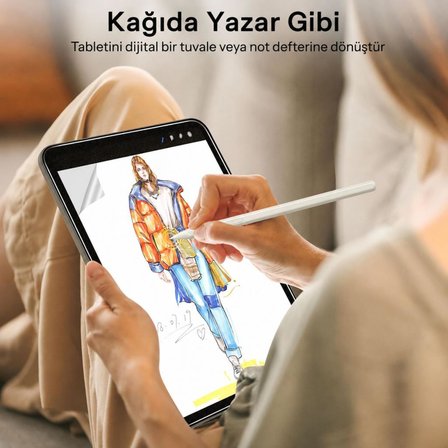Casper PAD M10 Pro İle Uyumlu Paperfeel Ekran Koruyucu 12.2 İnç, Kağıt Hissi Veren Mat Dokulu Yüzey, Kalem Uyumlu, Not Alma ve Çizim İçin