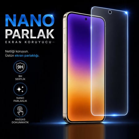 Huawei Pura 90s Pro Max İle Uyumlu Ekran Koruyucu 9H Nano Parlak, Kırılmaz Esnek Cam, Çizilmeye Ve Darbeye Dayanıklı Şeffaf Koruma