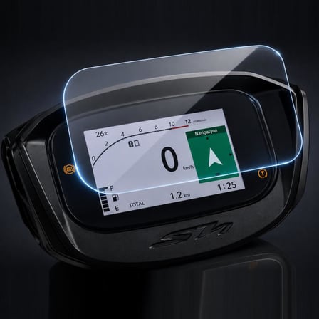 Honda SH125i 4.2 İnç TFT Gösterge Ekranı İle Uyumlu Ekran Koruyucu, 9H Nano Parlak, Kırılmaz Esnek Yapı, Çizilmeye Ve Darbeye Dayanıklı Şeffaf Koruma