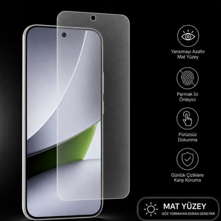Poco F9 Pro İle Uyumlu Mat Ekran Koruyucu, Yansıma Ve Parlama Önleyici Mat Yüzey, Parmak İzi Bırakmayan 9H Kırılmaz Esnek Nano Cam