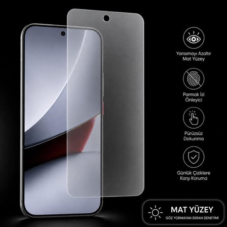 Poco F9 Ultra İle Uyumlu Mat Ekran Koruyucu, Yansıma Ve Parlama Önleyici Mat Yüzey, Parmak İzi Bırakmayan 9H Kırılmaz Esnek Nano Cam