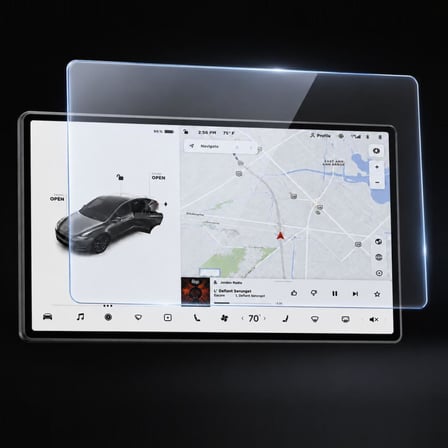 Tesla Model Y İle Uyumlu Ekran Koruyucu 16 İnç Multimedya, 9H Nano Esnek Cam, Çizilmelere Ve Darbelere Karşı Dayanıklı Şeffaf Yüzey