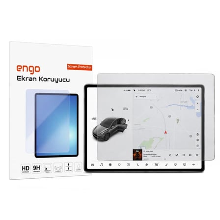 Tesla Model Y İle Uyumlu Mat Ekran Koruyucu 16 İnç Multimedya, 9H Esnek Nano Cam, Anti Glare, Yansıma Ve Parlama Azaltıcı