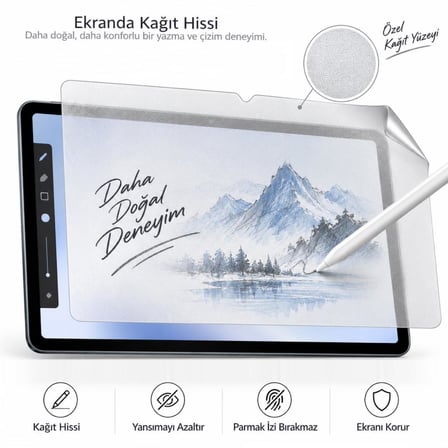 Honor Pad 20/ Pad 20 Pro i̇le uyumlu paperfeel ekran koruyucu 12.1 i̇nç, kağıt hissi veren mat dokulu yüzey, kalem uyumlu, not alma ve çizim i̇çin