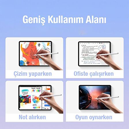 Baseus Led Işıklı Aktif Pasif Vers Avuç İçi Reddetme Şarjlı Kapasitif Stylus Tablet Dokunmatik Kalem