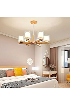 Modern Cottage Ahşap Avize