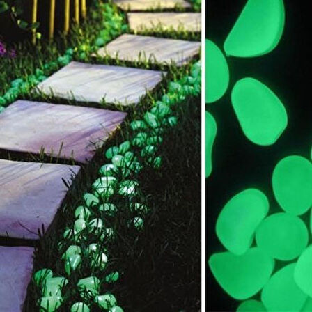 CT-STONES® Gece Karanlıkta Işık Vererek Parlayan Dekoratif Çakıl Taşları